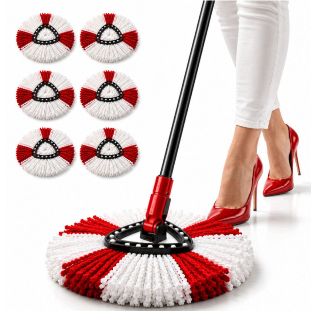 Aluz Set 6 Ricambi Mocio in Microfibra Lavabili per Mop Immagine del prodotto 