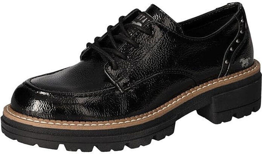 MUSTANG Schnürhalbschuhe Damen schwarz 38