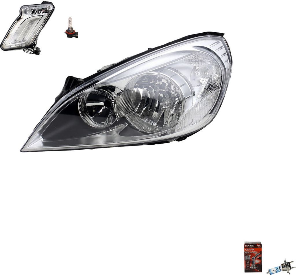 Johns, Scheinwerfer + Osram Night Breaker Laser passend für Volvo S60 V60 04/10-05/13L 31299994 31278557