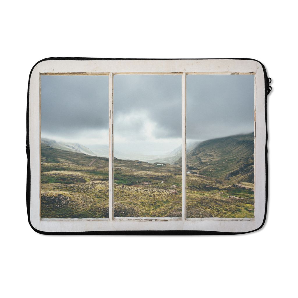 MuchoWow Laptop Hülle 13 Zoll Durchsichtig - Natur - Grau Laptoptasche - Laptophülle - Sleeve - Rundumschutz