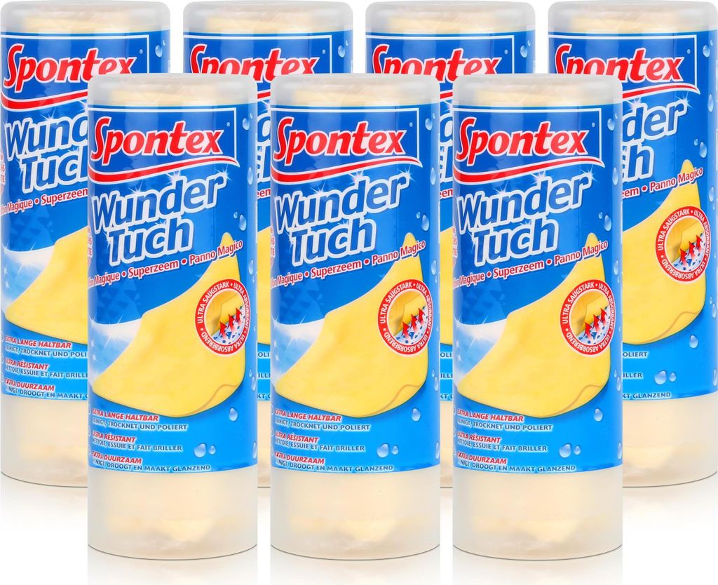 Spontex Wundertuch - Reinigt, Trocknet und Poliert (7er Pack)