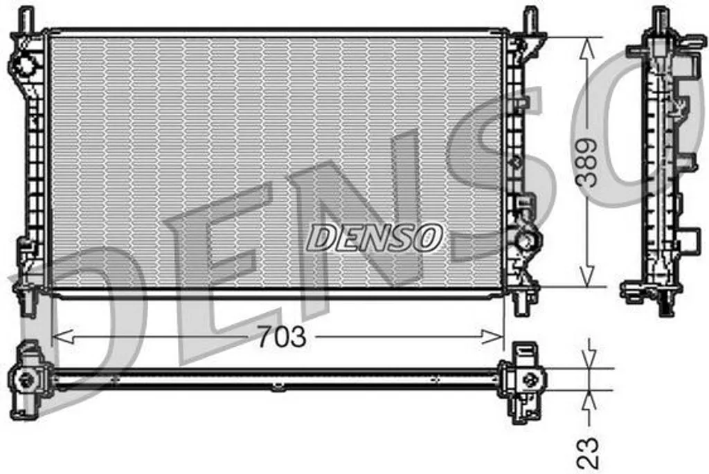 Radiateur DRM10108 DENSO en Aluminium pour Refroidissement Transit
