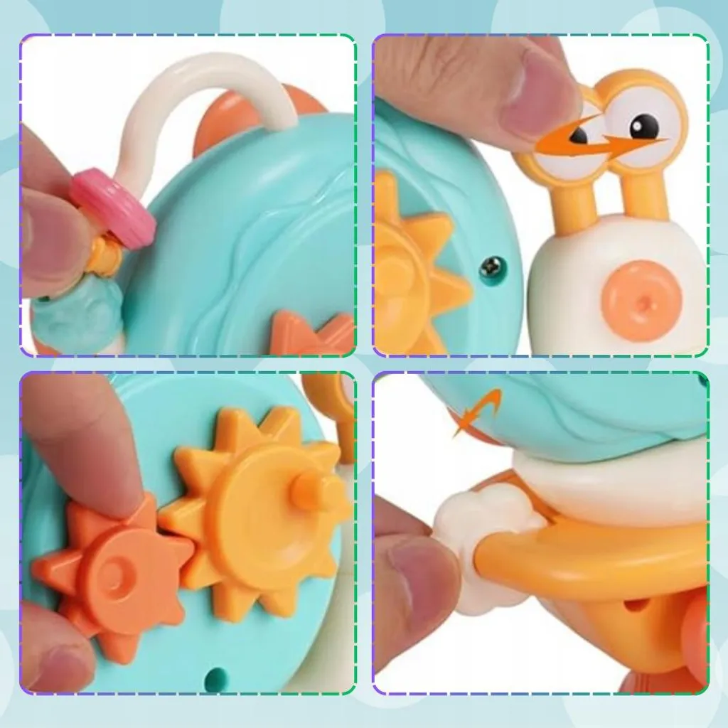 Jouet sensoriel bébé escargot éducatif interactif 4 en 1 multicolore