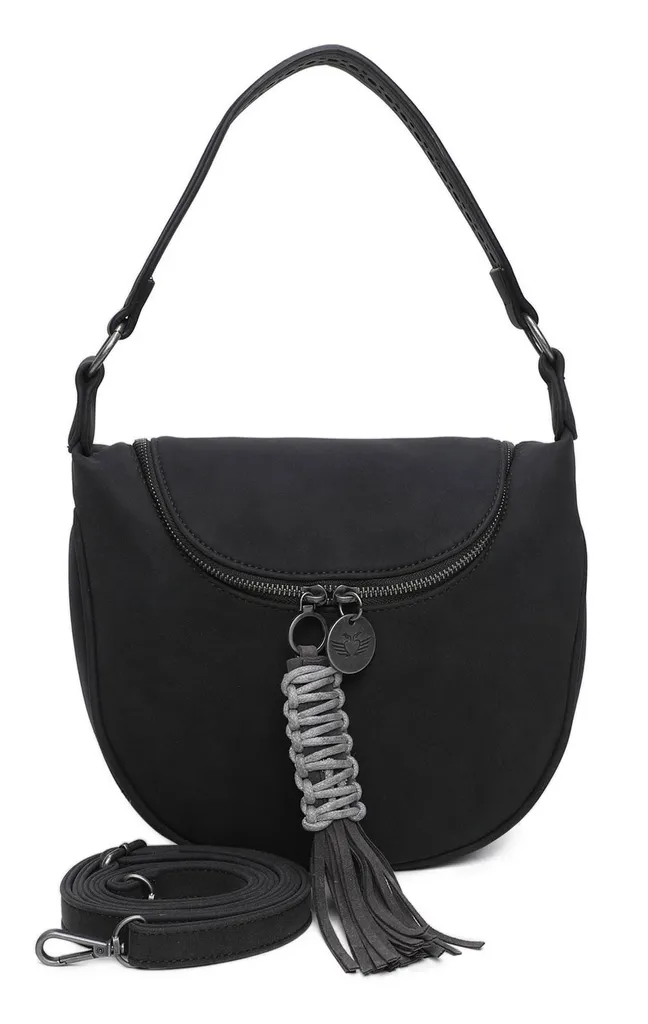 Sac bandoulière noir souple Dip Mieka01 Fritzi aus Preußen finition mat