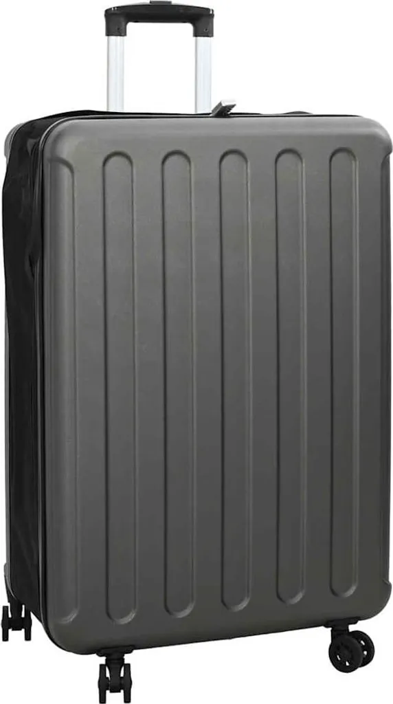 Grand Bagage Soute Rigide 76 cm Gris Foncé en ABS avec Cadenas Sécurisé