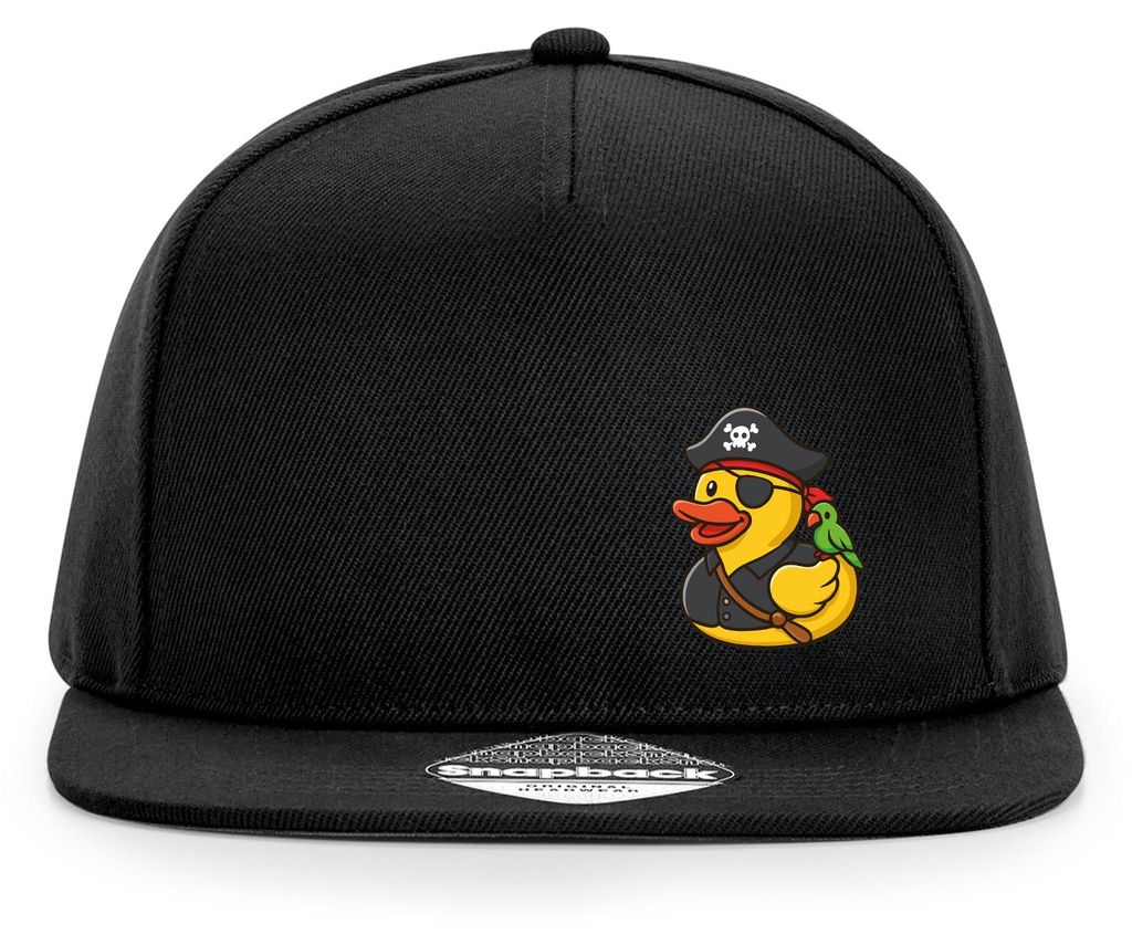 Huuraa Cappy Mütze Quietscheente Pirat Gummiente Freibeuter Black Polyester Snapback Kappe Geschenkidee