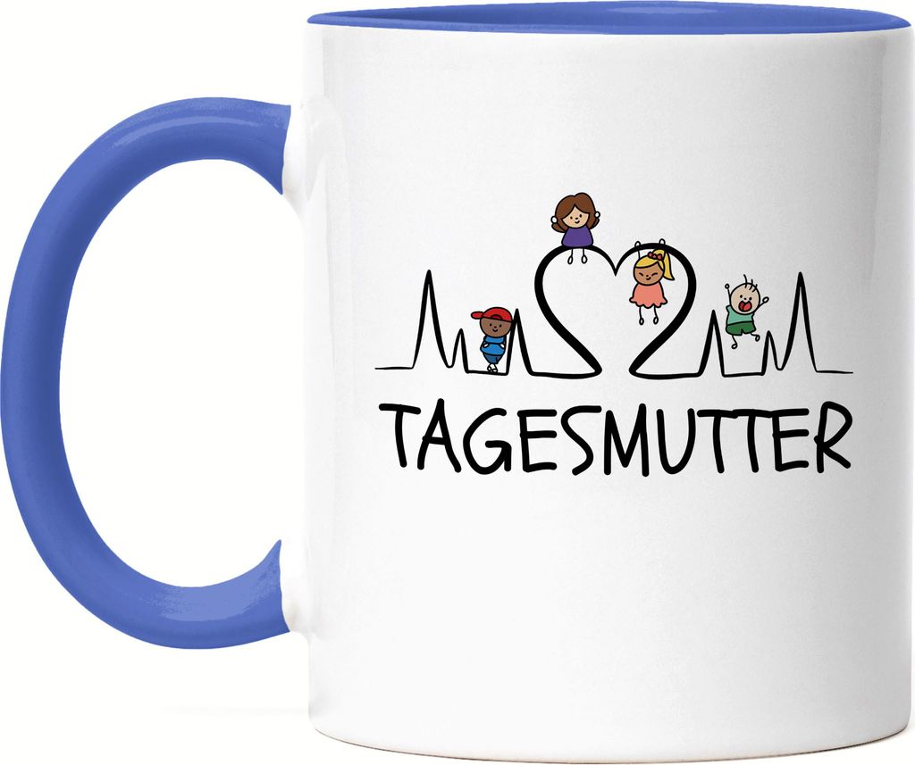 Tagesmutter Tasse Blau Kinder Abschiedsgeschenk Erzieherin Tagesmutter Kindergarten