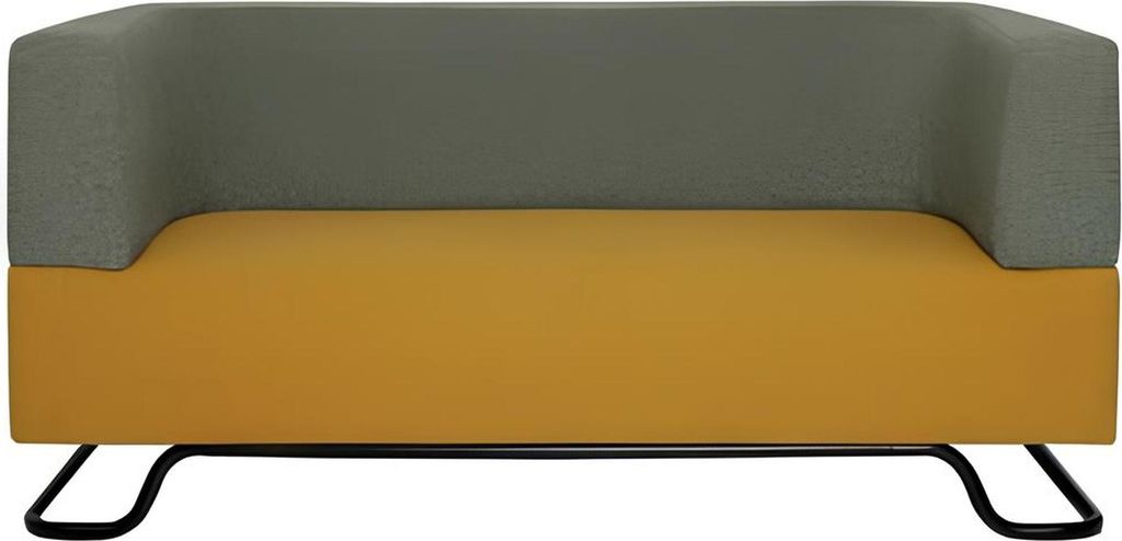 Zweifarbiger 2-Sitzer Hochwertiges Polster Designer Wonhnzimmer Couch