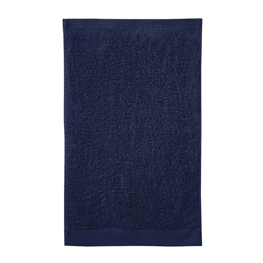 Seahorse Baumwolle Handtücher Uni Viele Farben Breite Borte Pure 30x50 cm Indigo