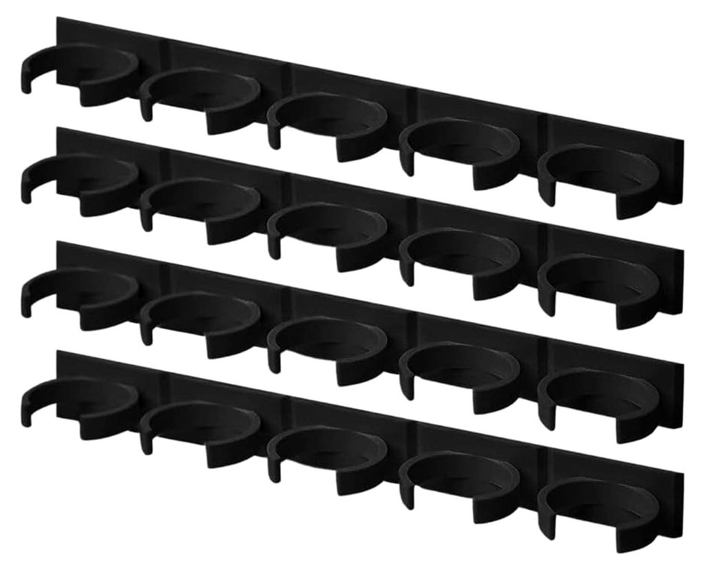 Gewürzregal für die Küche, Wand-Organizer, für 20 Gläser, Schwarz