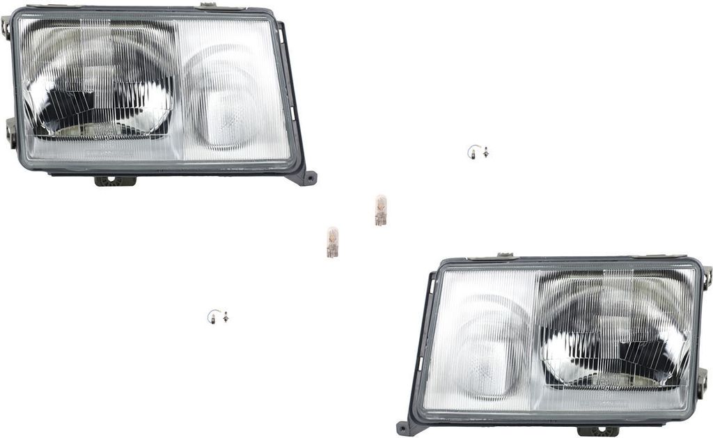 Johns, Scheinwerfer Halogen Front passend für Mercedes W124 89-93 Leuchtmittel Satz L R 1248205961 1248203559 A1248205961 1248206061 1248201259 12...