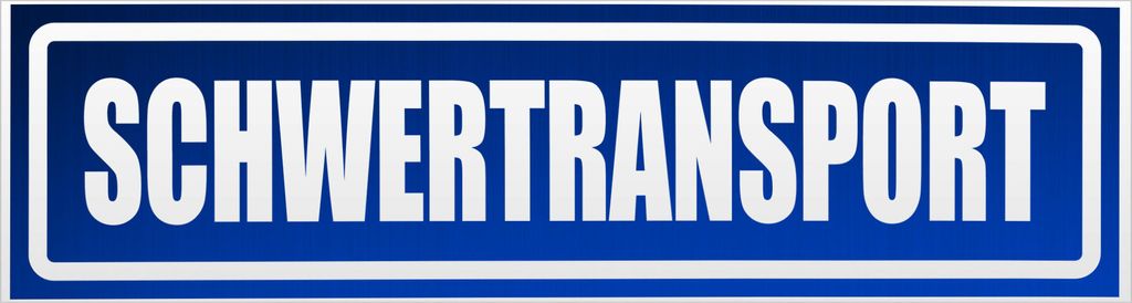 Kiwistar Schwertransport invertiert Magnetschild Schild magnetisch - 60cm Blau - reflektierend - Magnetfolie für Auto PKW Kfz