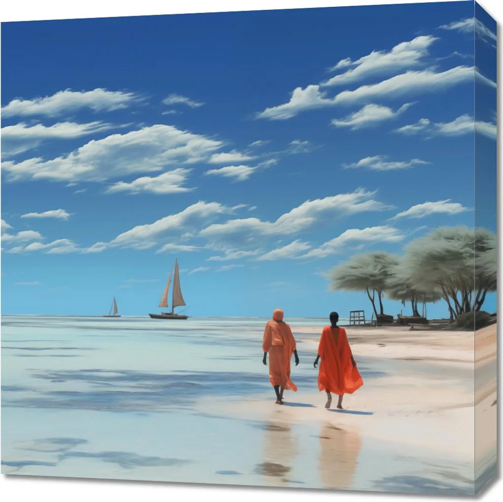 Acquista Quadro Calma a Piaski 60x60 | Stile Minimal per Soggiorno