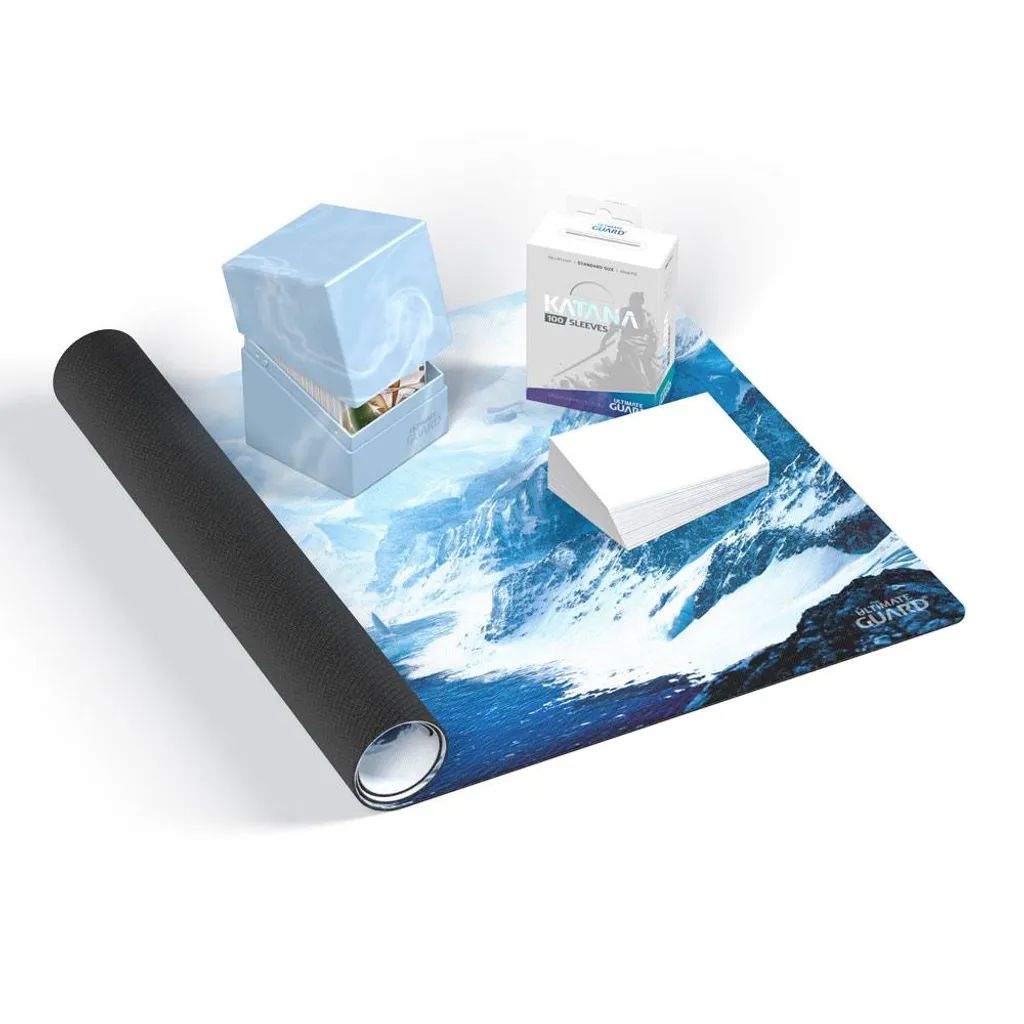 Set de Protection de Cartes Ultimate Guard Frozen World avec Tapis de Jeu