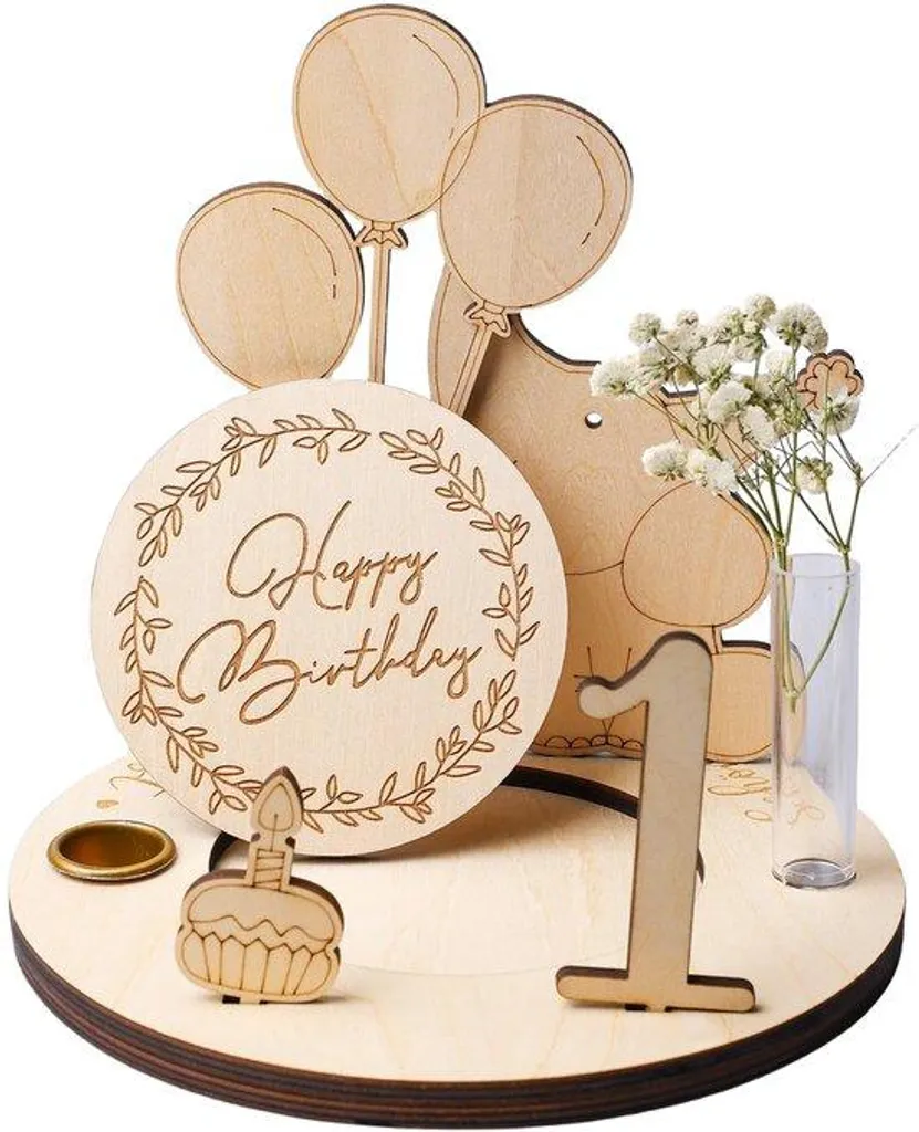 Cadeau anniversaire durable : Plaque bois personnalisable avec âge