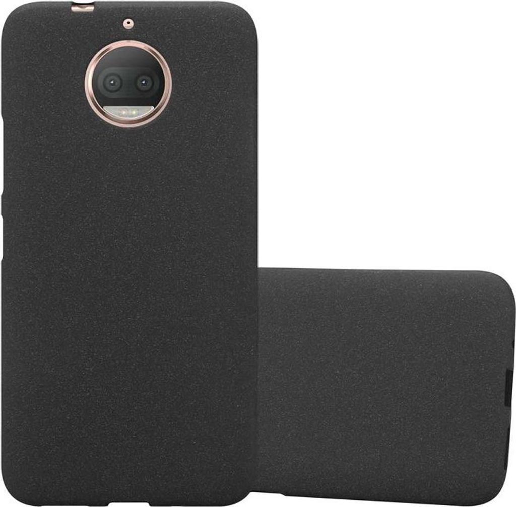 Cadorabo Schutzhülle für Motorola MOTO G5S PLUS Hülle in Schwarz Handyhülle TPU Etui Cover Case