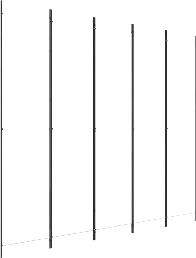 vidaXL 5-częściowy parawan biały 250x220 cm tkanina Zdjęcie produktu 