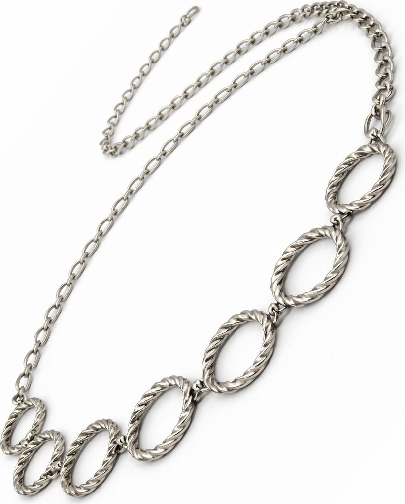 Kettengürtel Osaka mit in sich geflochtenen Metallteilen von collezione alessandro