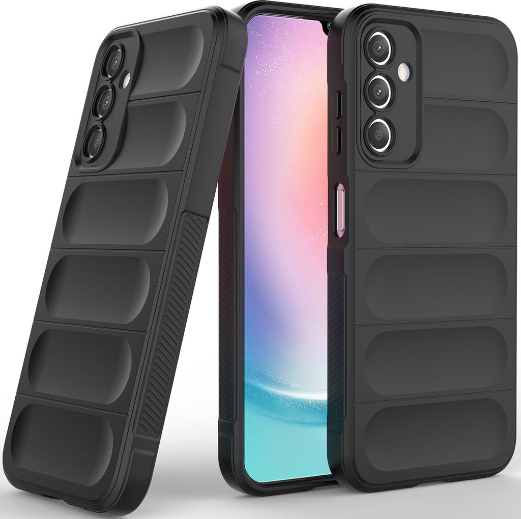 Handyhülle für Samsung Galaxy A25 5G Weich TPU Silikon Stossfest Anti-rutsch Hülle Schwarz