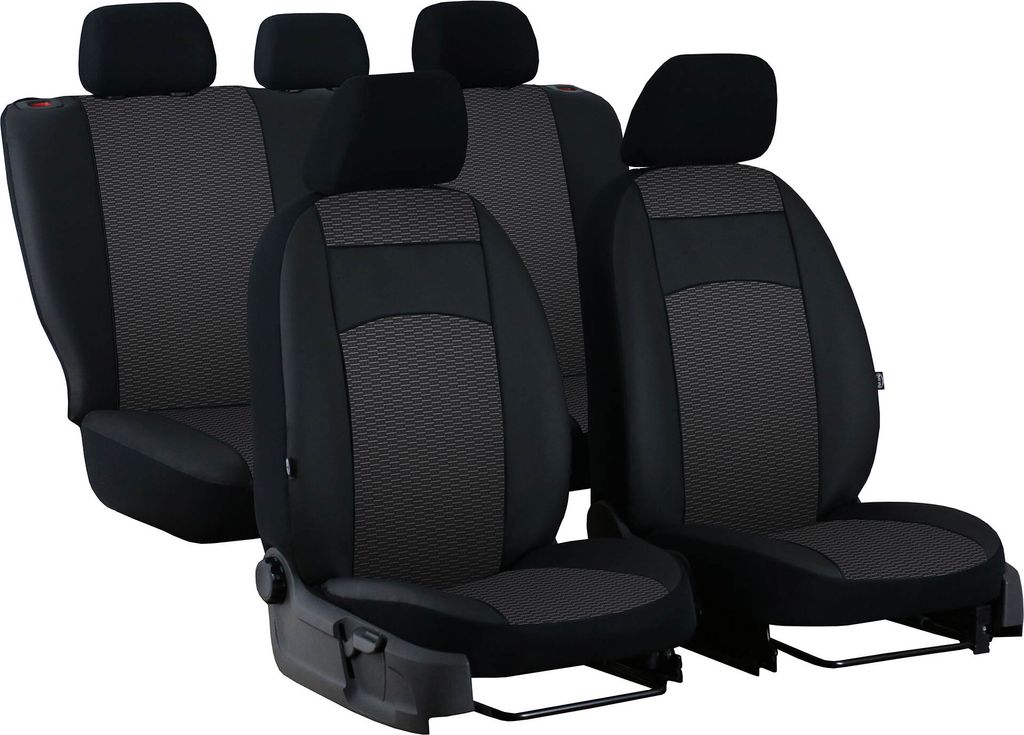 Sitzbezüge Auto Universal Schonbezug Sitzschoner für Ford Fiesta MK6 Schwarz Set