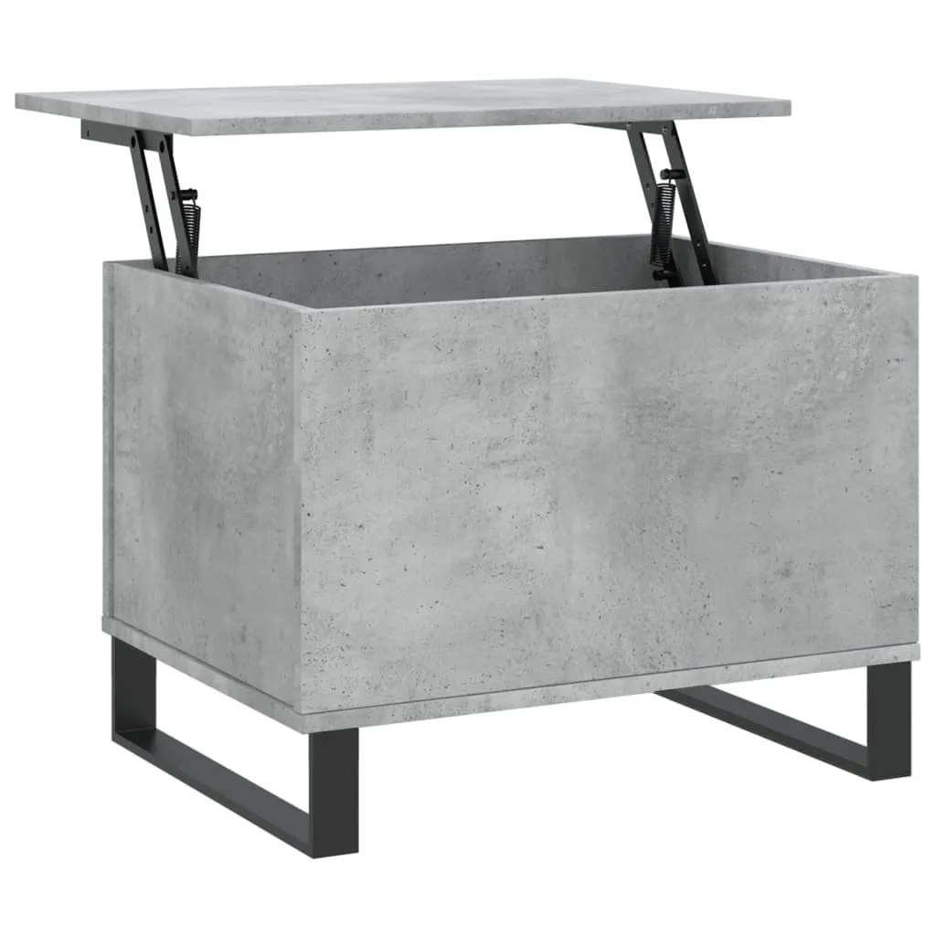 Tavolino Basso Grigio Cemento 60 cm | Materiale Legno Resistente