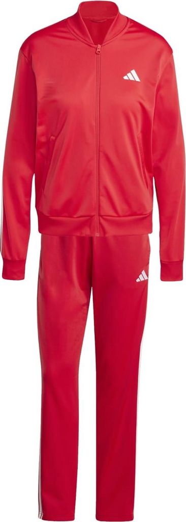 adidas Trainingsanzug für Damen im 3 Streifen Design, Farbe:Rot, Größe:XXL