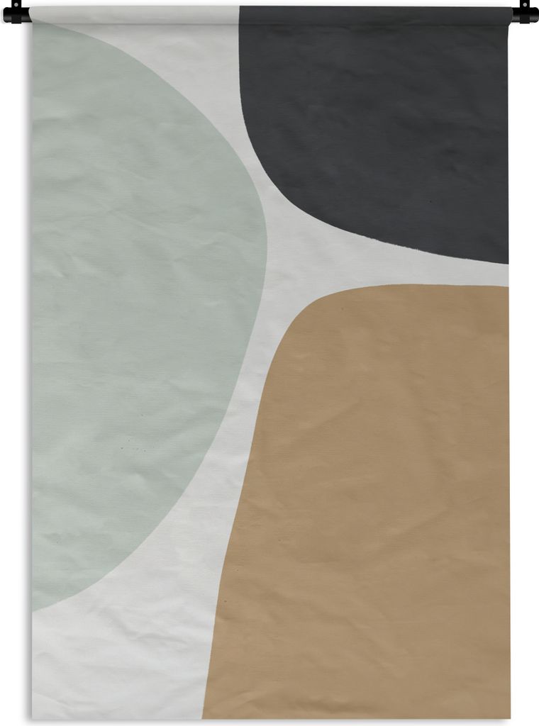 MuchoWow Wandteppich Wandbehang Pastell - Minimalismus - Gestaltung 90x135 cm Tapisserie Dekoration Wandtuch - Baumwolle - Wandskulptur