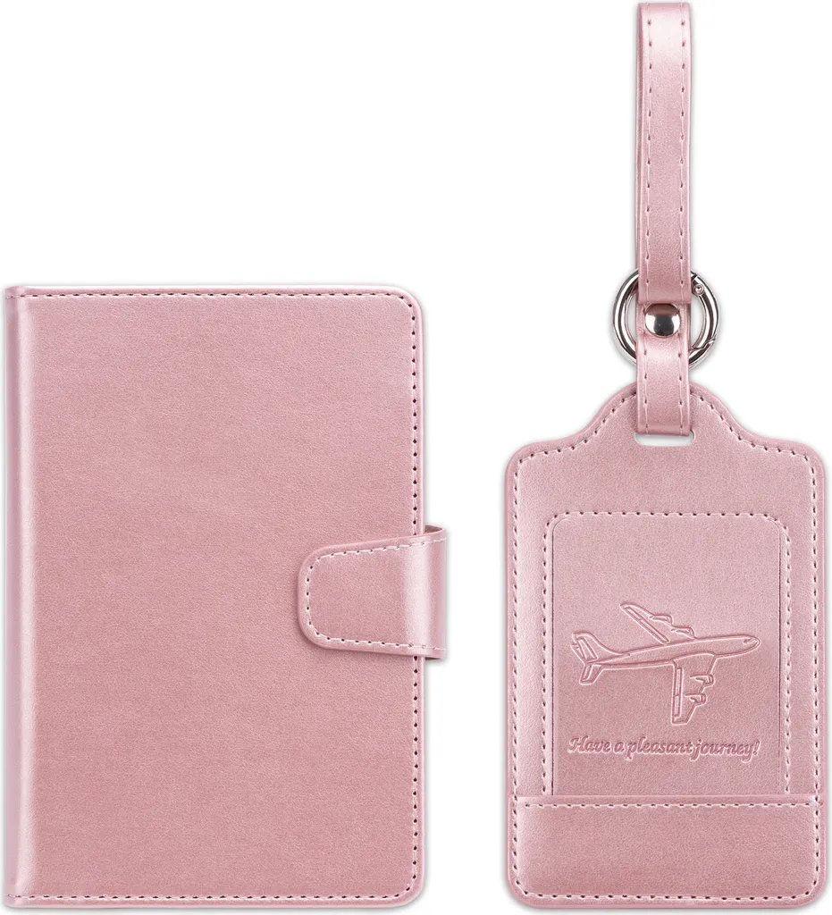 Portadocumenti INF Pink per Famiglia | Organizer Viaggio Rosa Anti-Stress