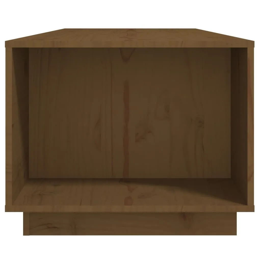 Tavolino in Legno Massello di Pino 110x50x40 cm - Marrone Miele - 6