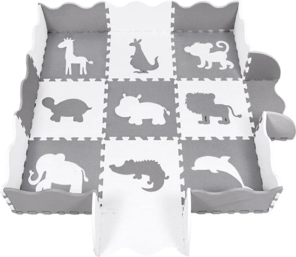 COSING Tapis Puzzle en Mousse SAFARI 25 pcs - Aire de Jeux pour Bébé