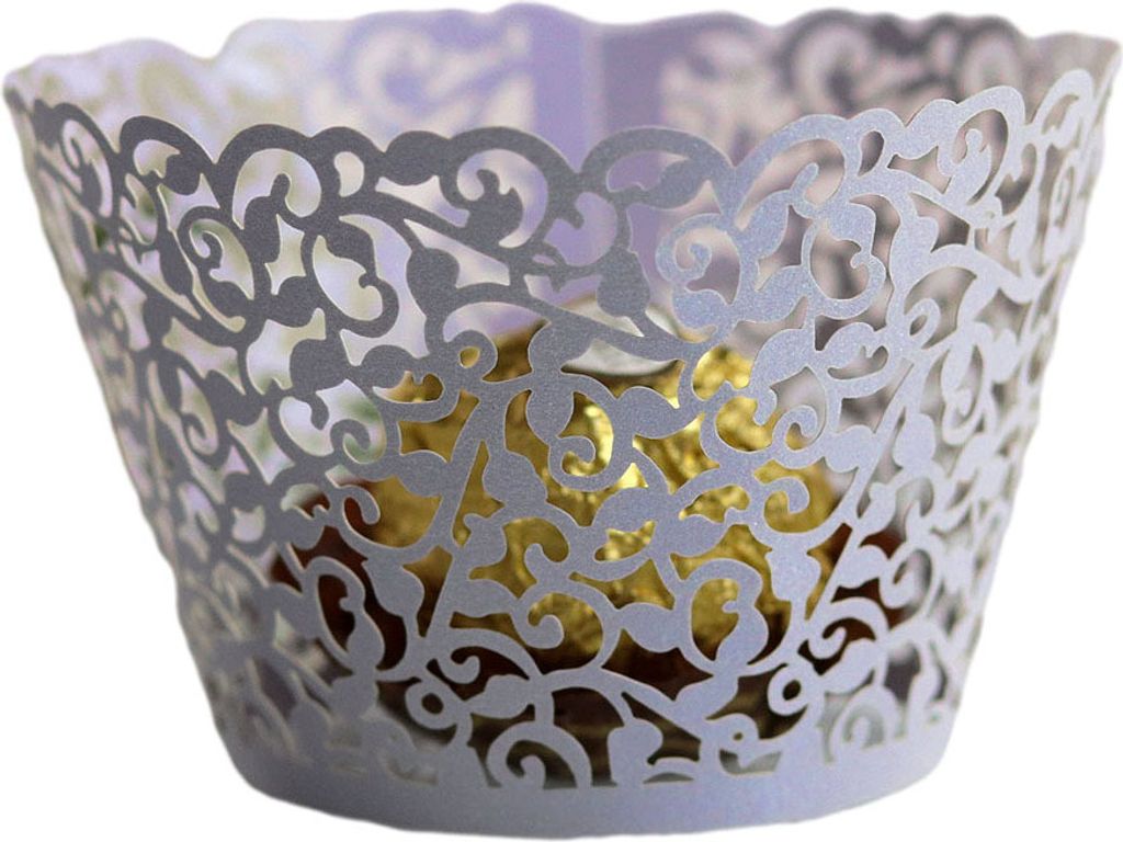 50pcs Laser Cut Lace Design Cupcake Wrappers, Buntes Papier Muffin Cake Wrapper Für Hochzeit Party Geburtstag Baby Showers Dekoration