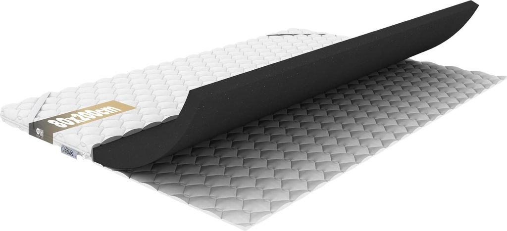 REM-Sen Matratzen Topper Matratzentopper 80x200cm Höhe 6cm Härtegrad 5 (H5) Mattress Topper aus sehr hart Polyurethanschaum, Dreilagige Membranh...