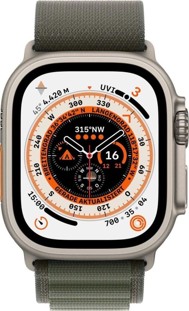 Apple Watch Ultra 49mm Alpine Loop Grün M Produktbild 