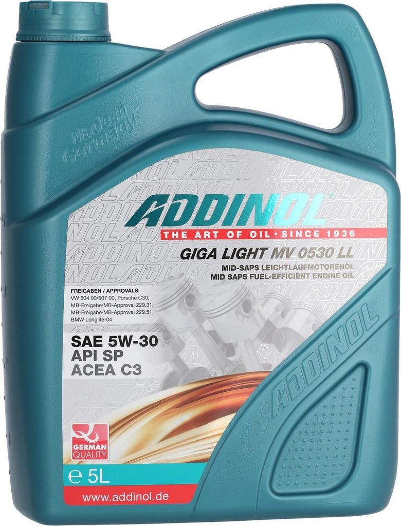 ADDINOL PKW  SAE 5W-30  GIGA LIGHT  MV 0530 LL, für fast Produktbild 