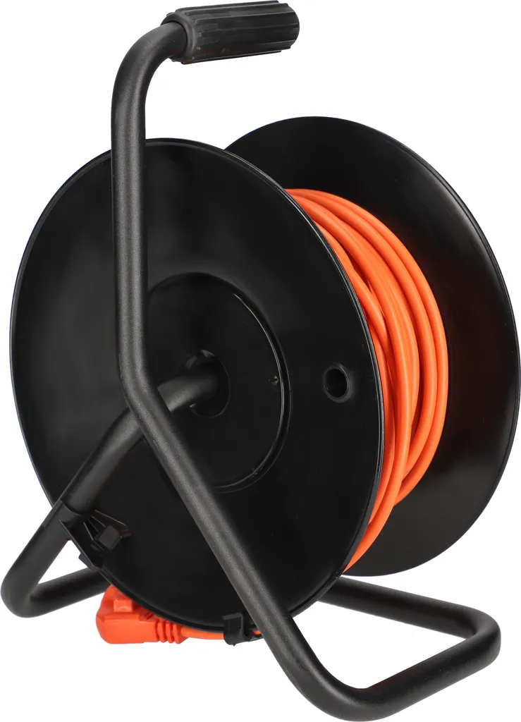 KOTARBAU® Avvolgitore per cavi di prolunga 40m 3x1 H05VV-F Grande avvolgitore con protezione termica 4 volte messa a terra Supporto in metallo Utile per ogni casa, immobile, officina, cantiere o appartamento - 6