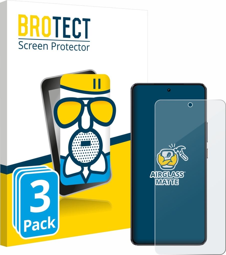 3x BROTECT Entspiegelungs Schutzglas für realme GT 7 Schutzfolie Panzer Folie Glas Display Schutz matt