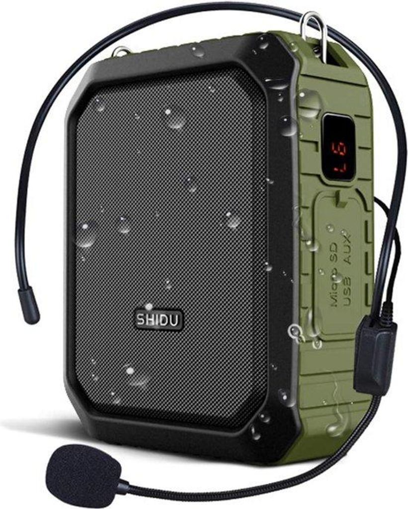 Lautsprecher - draagbarer drahtloser Sprachverstärker mit Kopfhörer und Mikrofon, 18W, 4400mAh, Bluetooth, wasserdicht, für Lehrer, Reiseführer