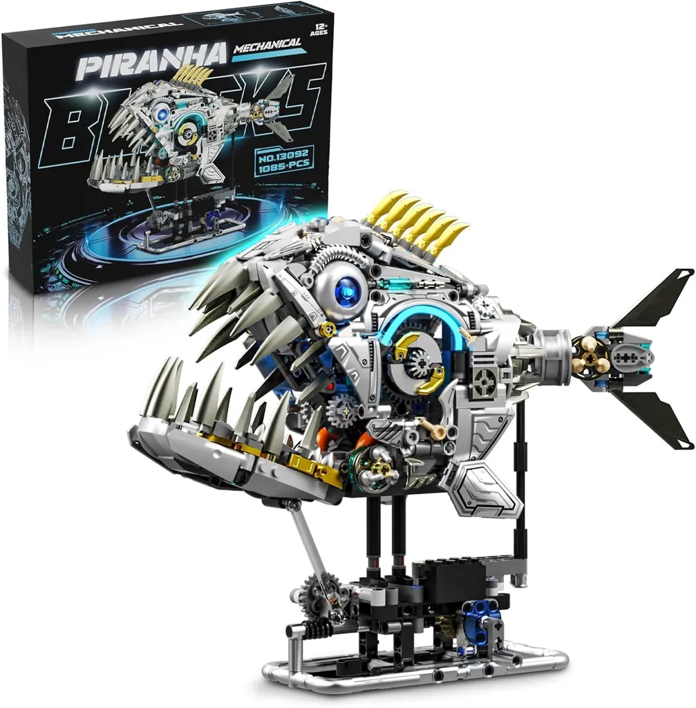Puzzle mécanique Piranha : 1085 pièces pour une décoration DIY unique