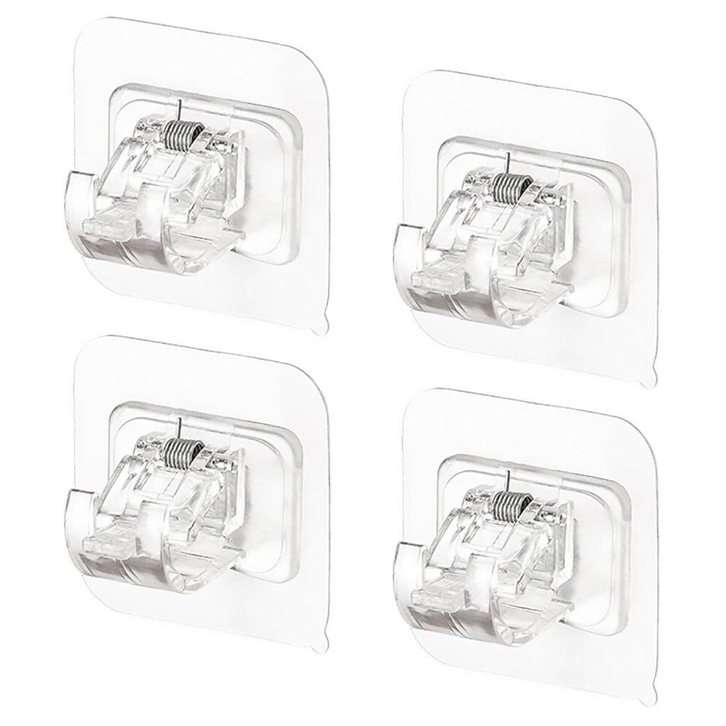 Gardinenhaken selbstklebend, Curtain Rod Holder,Transparent