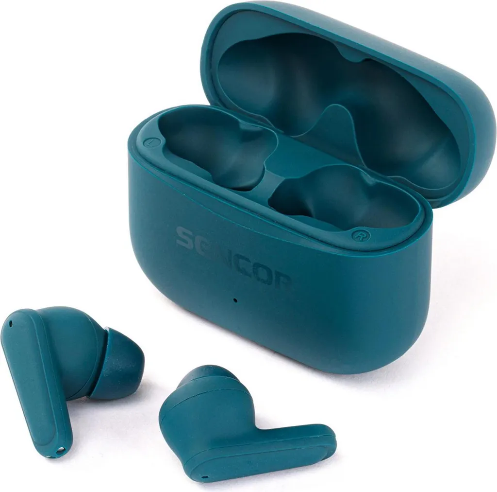 Casque Bluetooth Sencor SEP avec micro intégré et design bleu sinistre