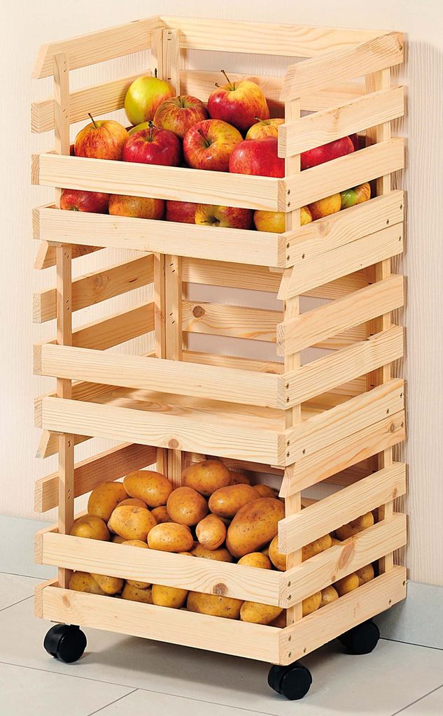 KESPER Kartoffel- & Obsthorde Kiefernholz 3teilig Produktbild 9