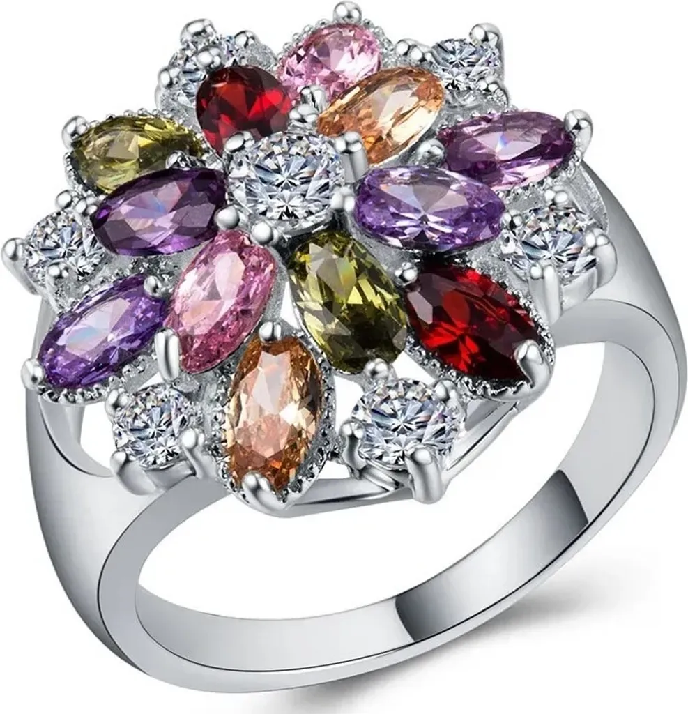 Anello Argento Multicolore KP34528 - Un Regalo di Lusso e Splendore