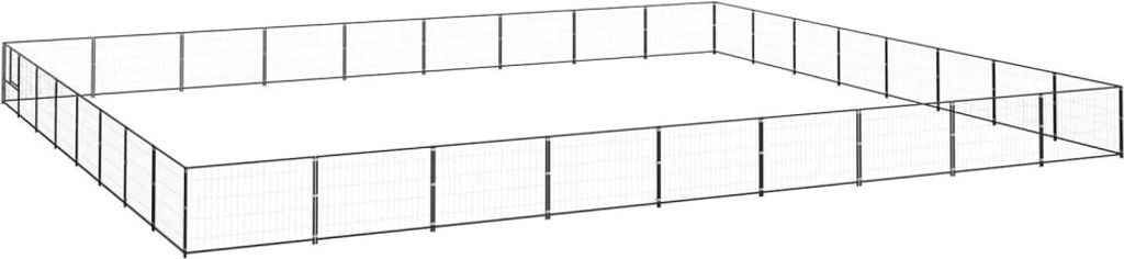The Living Store Hundezwinger Schwarz 72 m² Stahl