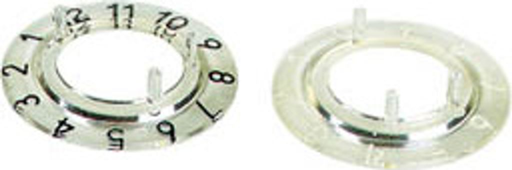 ZIFFERBLATT FÜR 21-mm-TASTE (TRANSPARENT - WEISS, 12 STELLEN)