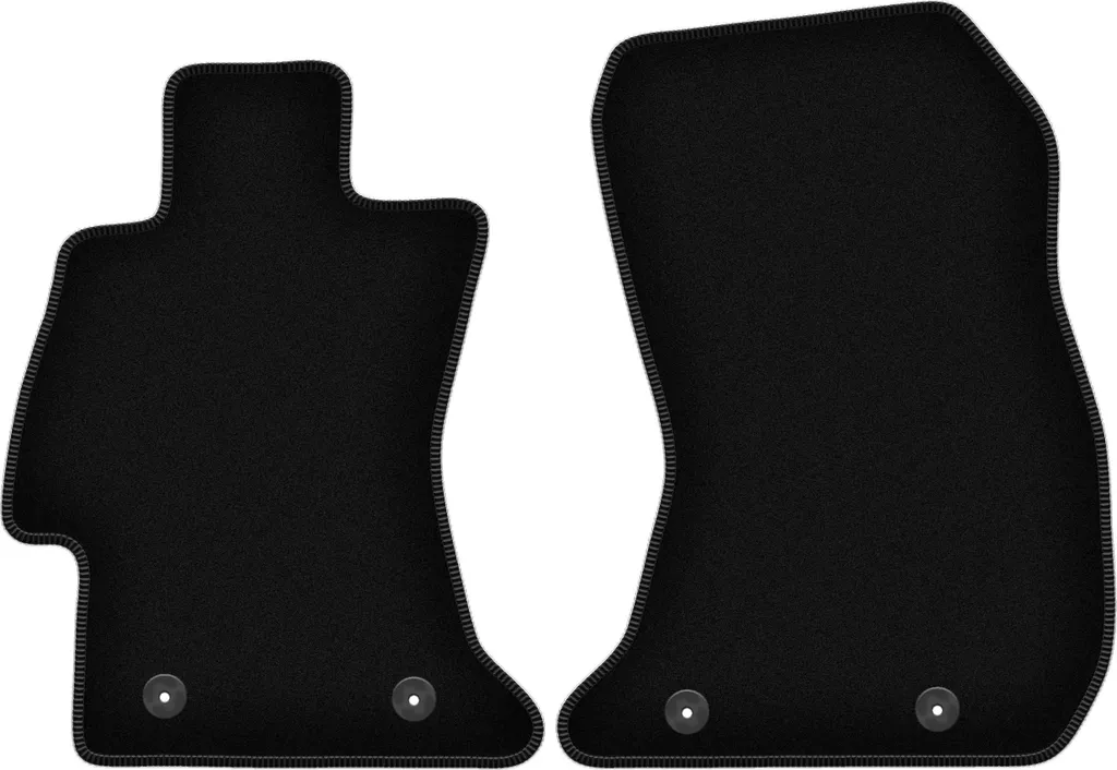 Wielganizator Tappetini anteriori in velluto per Subaru Outback V (2014-, station wagon) neri, set 2 pz, con fissaggi