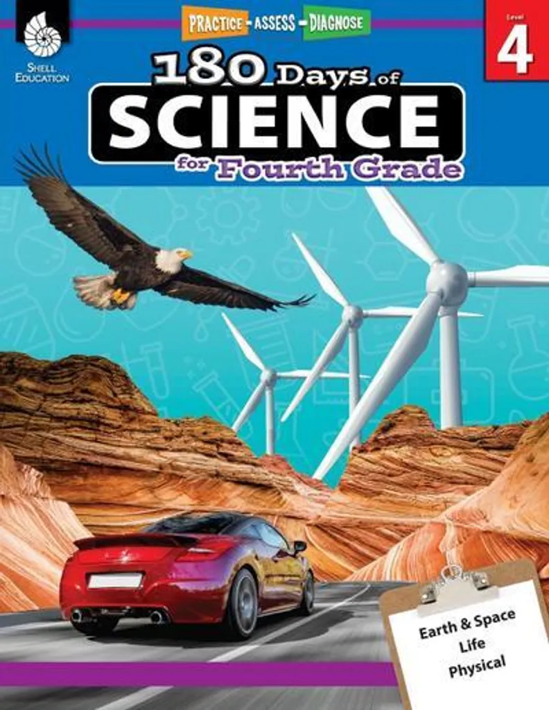 Soutien scolaire en sciences CM1 - Cahier 180 Days of Science Fourth Grade