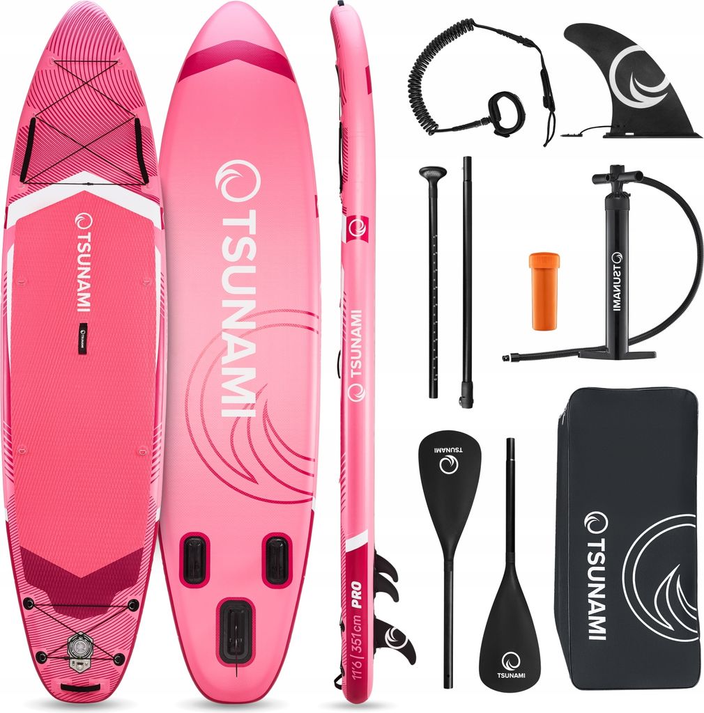 Sup Pro Aufblasbares Tsunami 350Cm Brett Komplett Mit Paddel, Pumpe, Rucksack