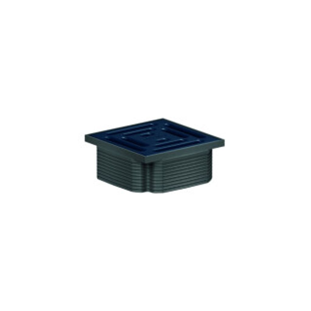 Dallmer Aufsatz DallDrain Pure, 100x100mm, graublau