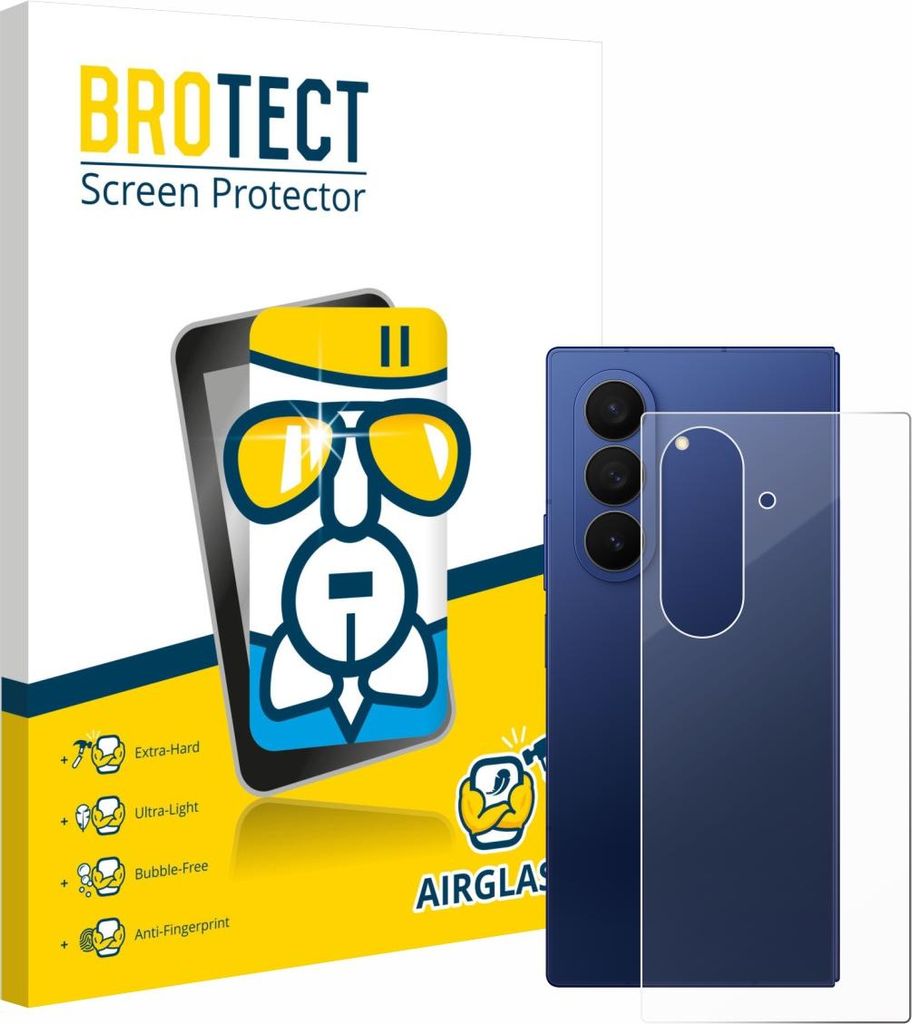 BROTECT Schutzglas für Samsung Galaxy Z Fold 7 (Rückseite) Schutzfolie Panzer Folie Glas Display Schutz klar