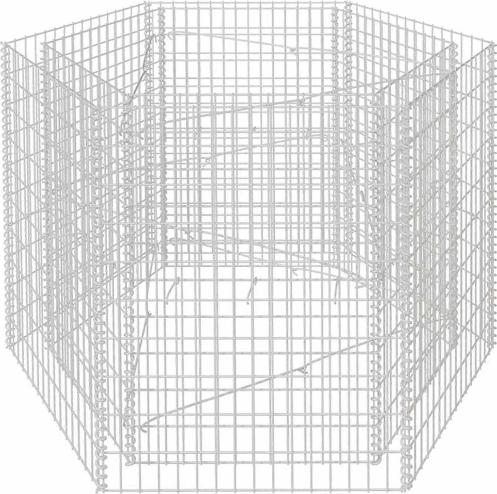 vidaXL Šestihranný gabionový zvýšený záhon 160 × 140 × 100 Obrázek produktu 
